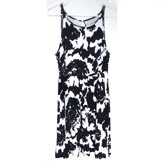 Loft Floral Midi Dress Navy Small - Picture 3 of 4
